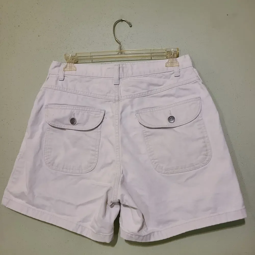 Vintage Wrangler for Women Flat‎ Front Cargo Shorts Womens 8 Bone Long Rise